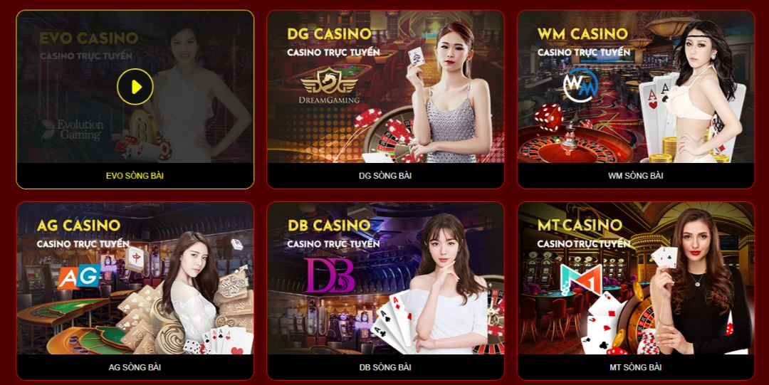 Live Casino Onlinen của website 33win: Baccarat, Poker, Roulette,...